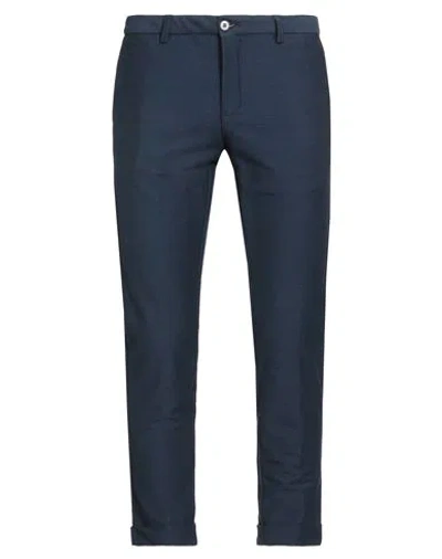 At.p.co At. P.co Man Pants Navy Size 36 Polyester, Cotton, Elastane In Blue
