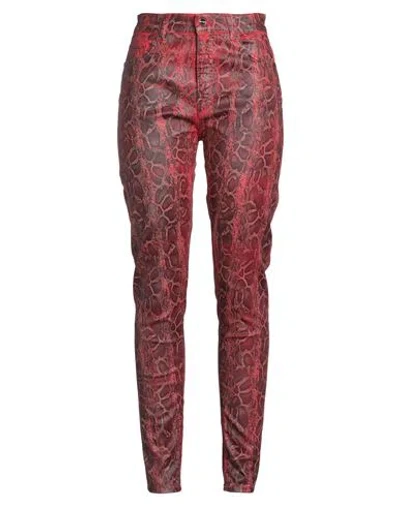 Blugirl Woman Pants Brick Size 6 Cotton, Elastane In Multi