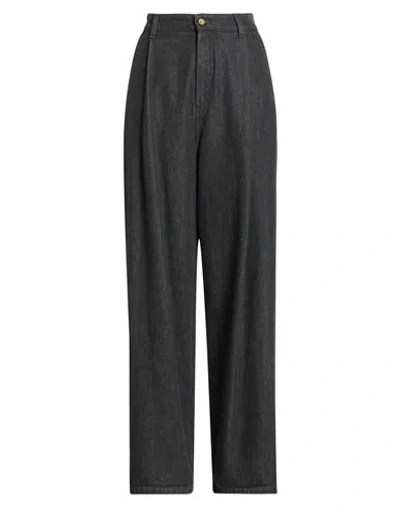 Alysi Woman Jeans Charcoal Size 29 Cotton In Black