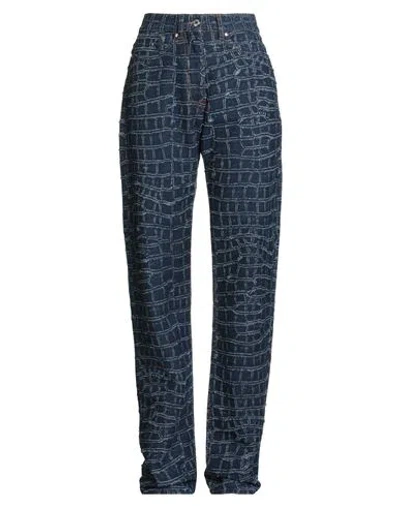 Msgm Woman Jeans Blue Size 10 Cotton In Blue