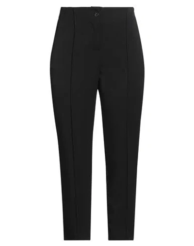 Alessia Santi Woman Pants Black Size 12 Polyester, Viscose, Elastane In Black