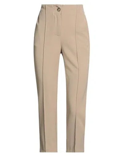Alessia Santi Woman Pants Sand Size 2 Polyester, Viscose, Elastane In Neutral