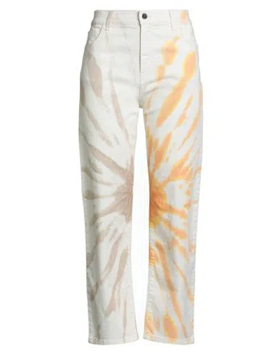 Beatrice B Beatrice .b Woman Jeans Cream Size 27 Cotton, Elastane In White