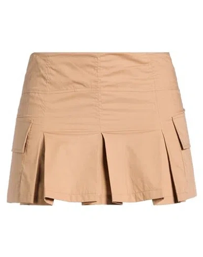 Haveone Woman Shorts & Bermuda Shorts Light Brown Size M Cotton In Brown