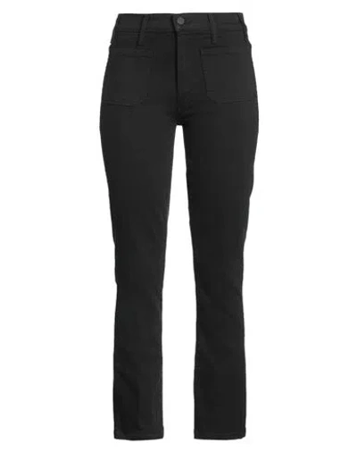 Mother Woman Jeans Black Size 27 Cotton, Recycled Polyester, Re-used Cotton, Elastane In Black