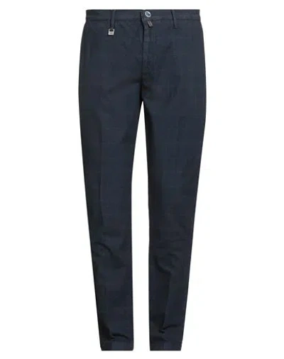 Barbati Man Pants Navy Size 38 Cotton, Polyester, Elastane In Black