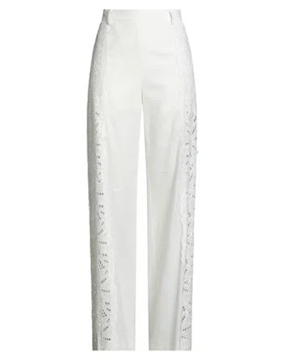 Alberta Ferretti Woman Pants White Size 10 Linen, Cotton, Polyester In White
