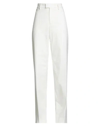 Berwich Woman Pants Off White Size 10 Cotton, Elastane In White