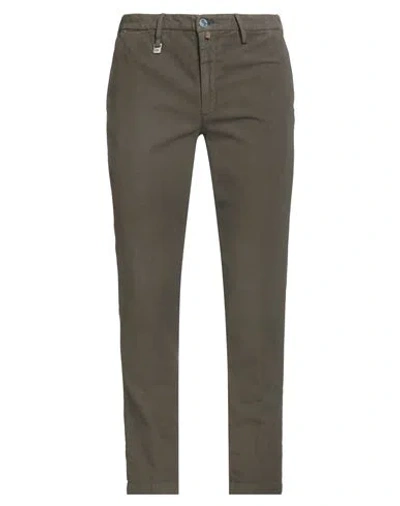 Barbati Man Pants Khaki Size 36 Cotton, Elastane In Gray