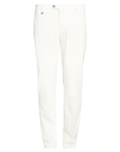 Barbati Man Pants Off White Size 38 Cotton, Elastane In White