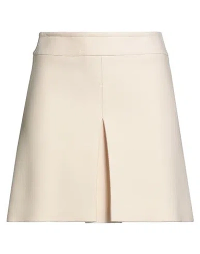 Celine Woman Mini Skirt Ivory Size 6 Wool, Silk In Neutral