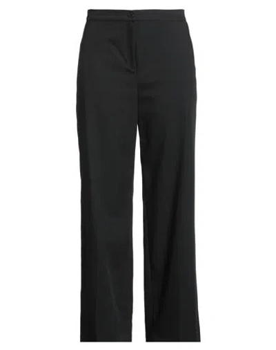 Diana Gallesi Woman Pants Black Size 16 Polyester, Viscose, Elastane In Black
