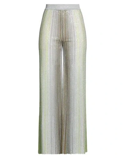 Missoni Woman Pants Light Green Size 10 Viscose, Polyamide, Metallic Fiber, Polyester, Elastane In Green