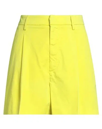 Dondup Woman Shorts & Bermuda Shorts Yellow Size 10 Cotton, Elastane In Yellow