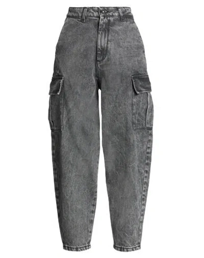 Stilosophy Woman Jeans Grey Size L Cotton In Gray