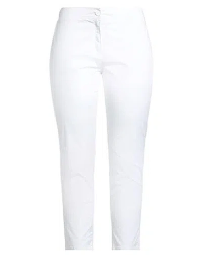 Diana Gallesi Woman Pants White Size 12 Cotton, Elastane In White