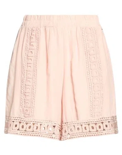 Bsb Jeans Woman Shorts & Bermuda Shorts Blush Size S Cotton, Viscose In Multi