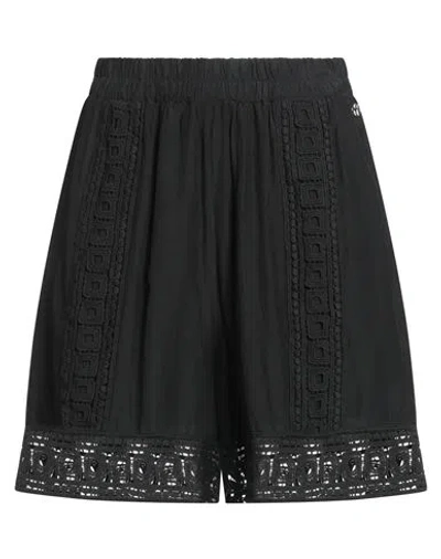 Bsb Jeans Woman Shorts & Bermuda Shorts Black Size M Cotton, Viscose In Black