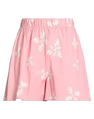 Bsb Jeans Woman Shorts & Bermuda Shorts Pink Size M Cotton In Pink