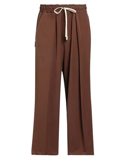 Njb New Job Brand Man Pants Brown Size M Polyester, Viscose In Brown