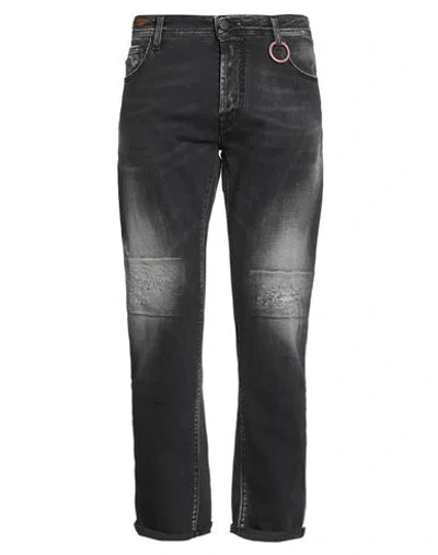 Tramarossa Man Jeans Black Size 34 Cotton, Elastane In Black