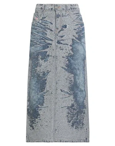 Diesel Woman Denim Skirt Blue Size 30 Cotton In Blue