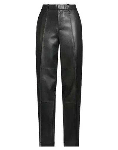 Helmut Lang Woman Pants Black Size 8 Lambskin In Black
