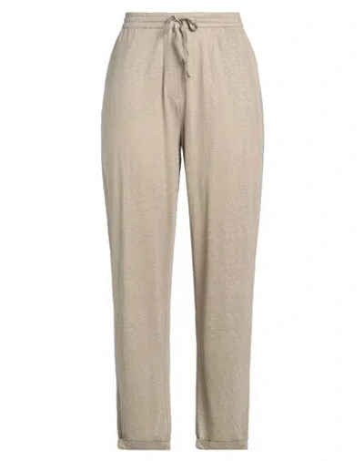 Majestic Filatures Woman Pants Sand Size 1 Linen, Elastane In Brown