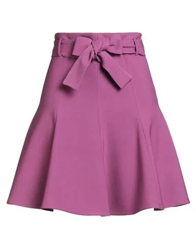 Compagnia Italiana Woman Mini Skirt Mauve Size 6 Polyester, Elastane In Purple
