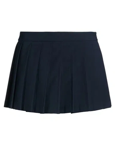 Vicolo Woman Mini Skirt Navy Size L Polyester, Viscose, Elastane In Blue