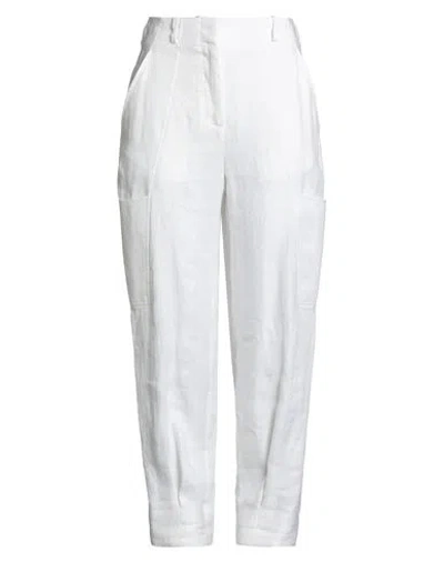 Eleventy Woman Pants Off White Size 6 Linen In White