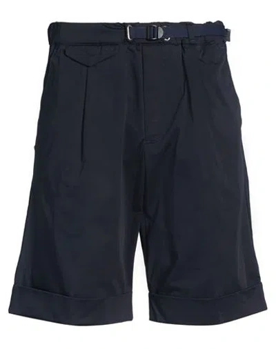 White Sand Man Shorts & Bermuda Shorts Midnight Blue Size 36 Cotton, Elastane In Blue