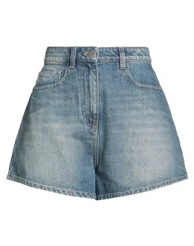 Mvp Wardrobe Woman Denim Shorts Blue Size 6 Cotton In Blue