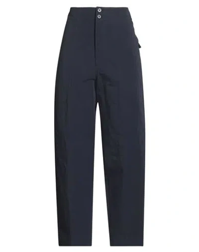 Gentryportofino Woman Pants Blue Size 6 Cotton, Linen In Blue