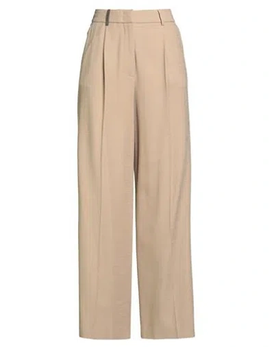 Peserico Woman Pants Beige Size 6 Viscose, Polyester, Elastane In Neutral