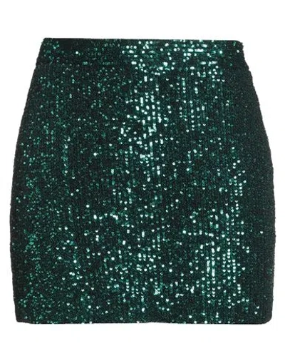 Silence Limited Woman Mini Skirt Green Size L Polyester In Green