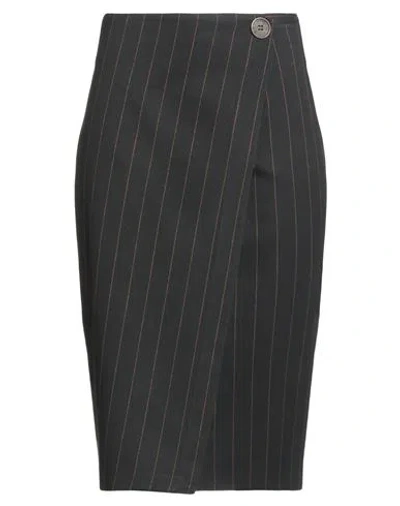 Compagnia Italiana Woman Midi Skirt Black Size 12 Polyester, Viscose, Elastane In Black