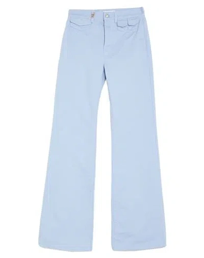 Chloé Woman Jeans Sky Blue Size 10 Cotton In Multi