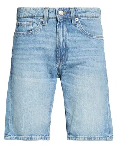 Only & Sons Man Denim Shorts Blue Size S Cotton In Blue