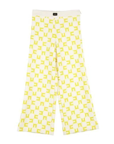 Elisabetta Franchi La Mia Bambina Toddler Girl Pants Lime Green Size 4 Polyester, Elastane In Yellow