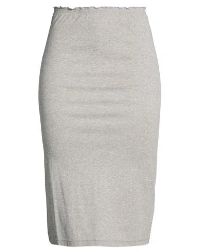Jil Sander + Woman Midi Skirt Grey Size Xl Cotton In Gray