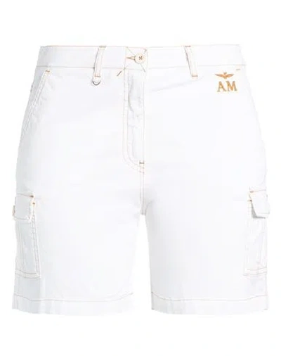 Aeronautica Militare Woman Shorts & Bermuda Shorts White Size 12 Cotton, Elastane In White