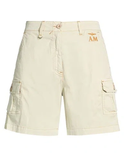 Aeronautica Militare Woman Shorts & Bermuda Shorts Beige Size 8 Cotton, Elastane In Neutral