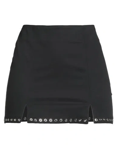 Ludovic De Saint Sernin Woman Mini Skirt Black Size M Cotton, Elastane In Black