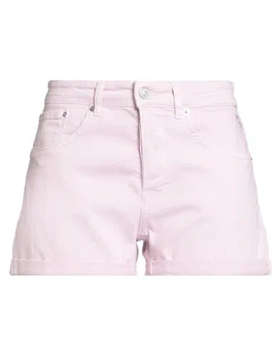 Replay Woman Denim Shorts Pink Size 31 Cotton, Elastane In Pink