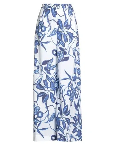 Sara Roka Woman Pants White Size 10 Cotton In Multi