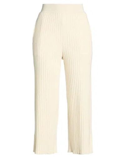 Loro Piana Woman Pants Ivory Size 4 Cashmere, Polyamide, Elastane In Neutral