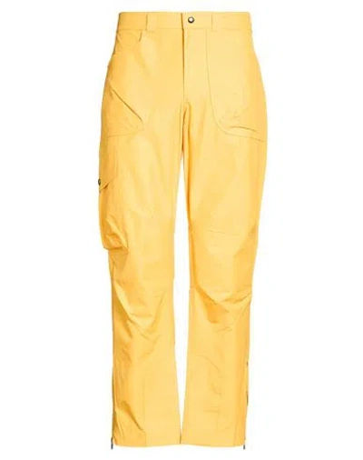 Woolrich Man Pants Marigold Size 34 Cotton, Polyamide In Yellow