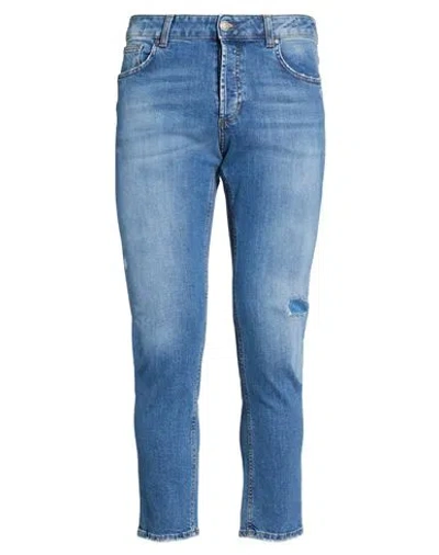 Bro-ship Bro Ship Man Jeans Blue Size 35 Cotton, Elastane In Blue