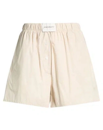Hinnominate Woman Shorts & Bermuda Shorts Cream Size M Cotton In Neutral